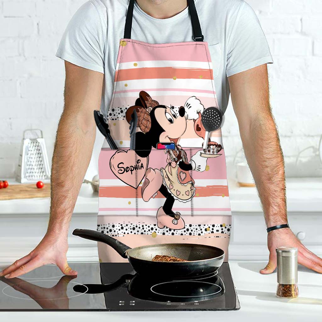 Personalized Minnie Mouse Apron Custom Name Gift for Her Apron GradoCreations