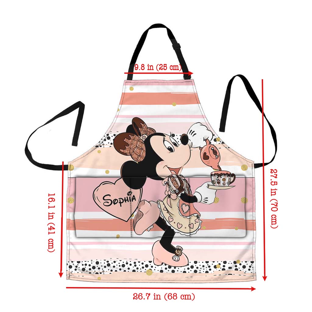 Personalized Minnie Mouse Apron Custom Name Gift for Her Apron GradoCreations