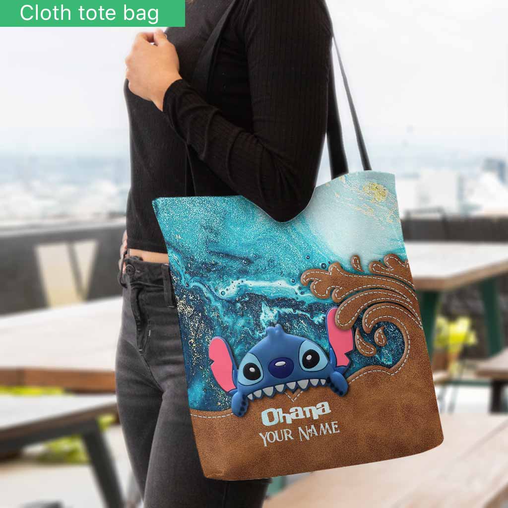 Personalized Ohana Tote Bag Custom Name Gift for Family Tote Bag GradoCreations