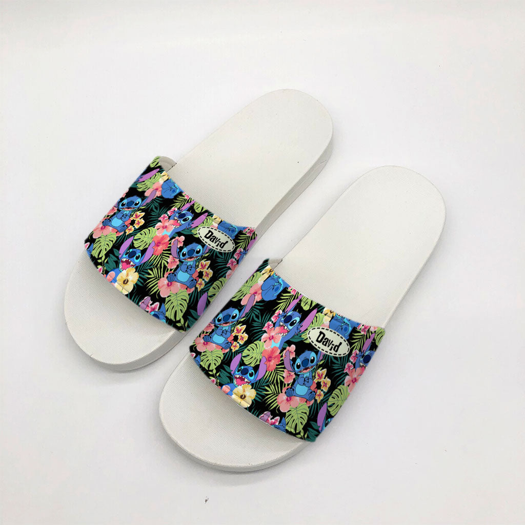 Personalized Ohana Slide Sandals with Custom Name for Beach or Home Slide Sandals GradoCreations
