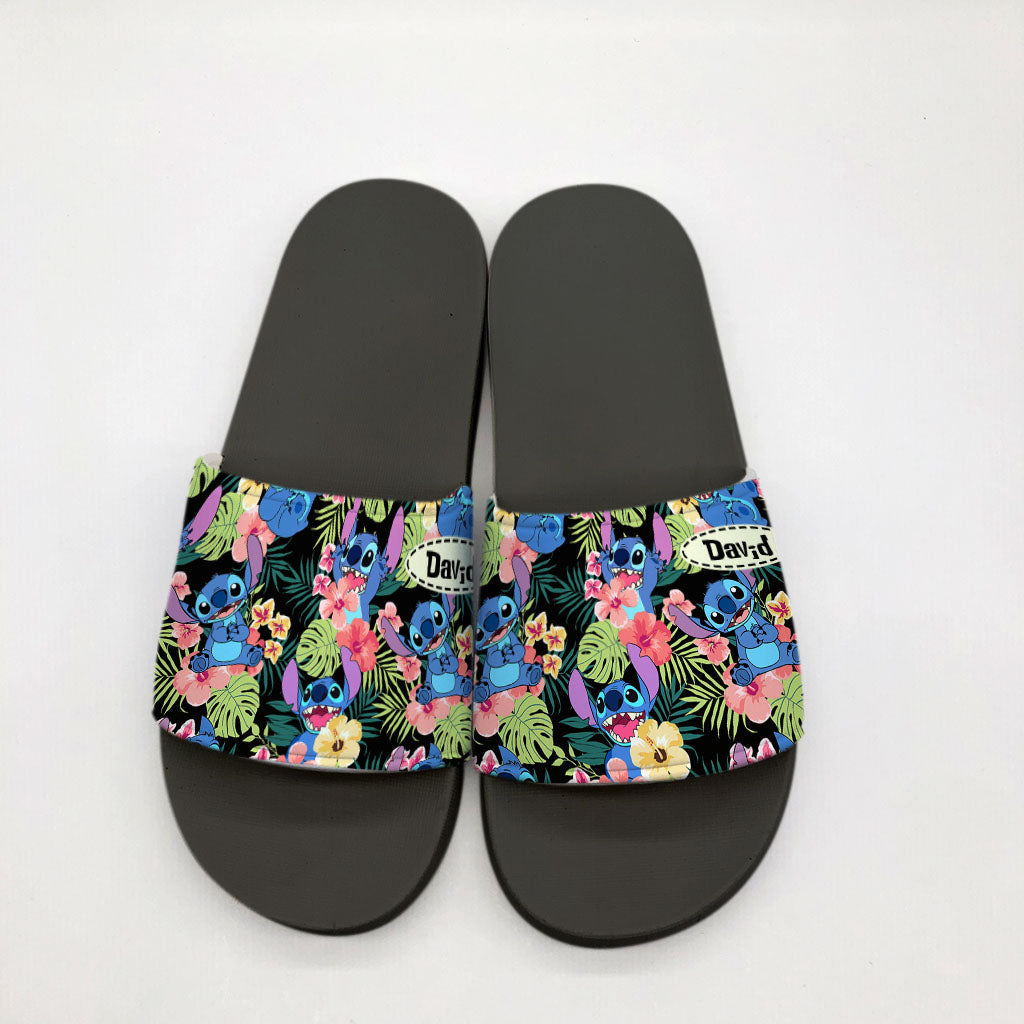 Personalized Ohana Slide Sandals with Custom Name for Beach or Home Slide Sandals GradoCreations