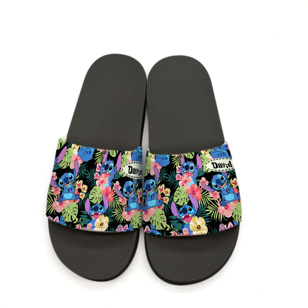Personalized Ohana Slide Sandals with Custom Name for Beach or Home Slide Sandals GradoCreations