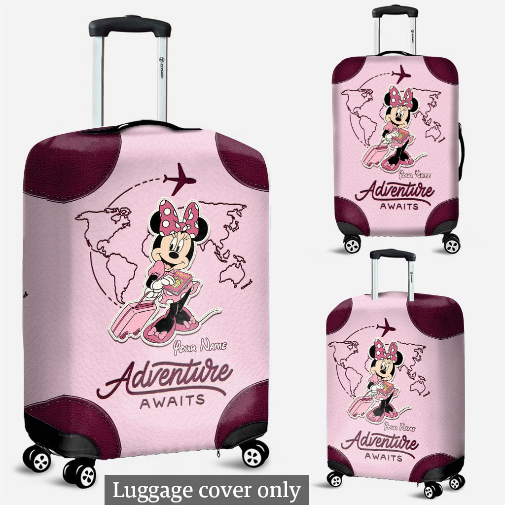Personalized Minnie Mouse Luggage Cover Custom Name Travel Gift Luggage Cover GradoCreations