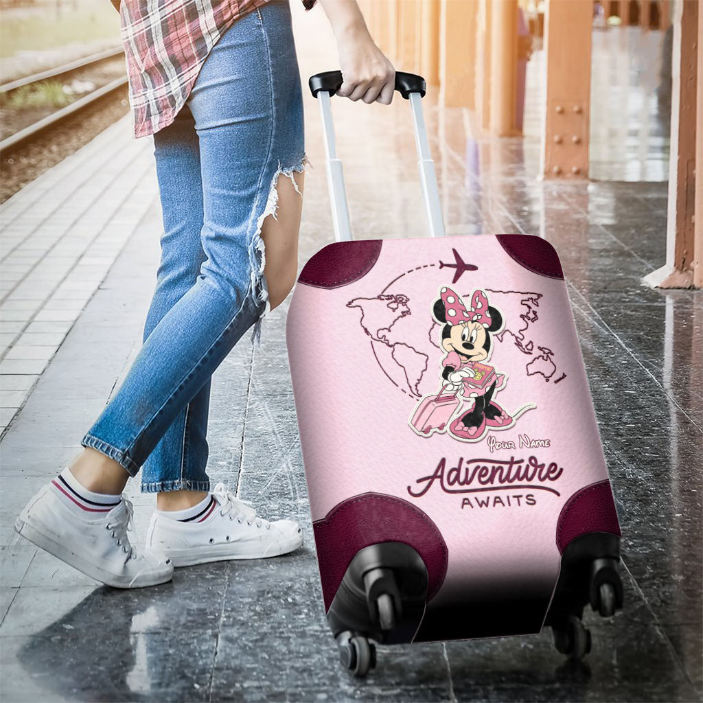 Personalized Minnie Mouse Luggage Cover Custom Name Travel Gift Luggage Cover GradoCreations