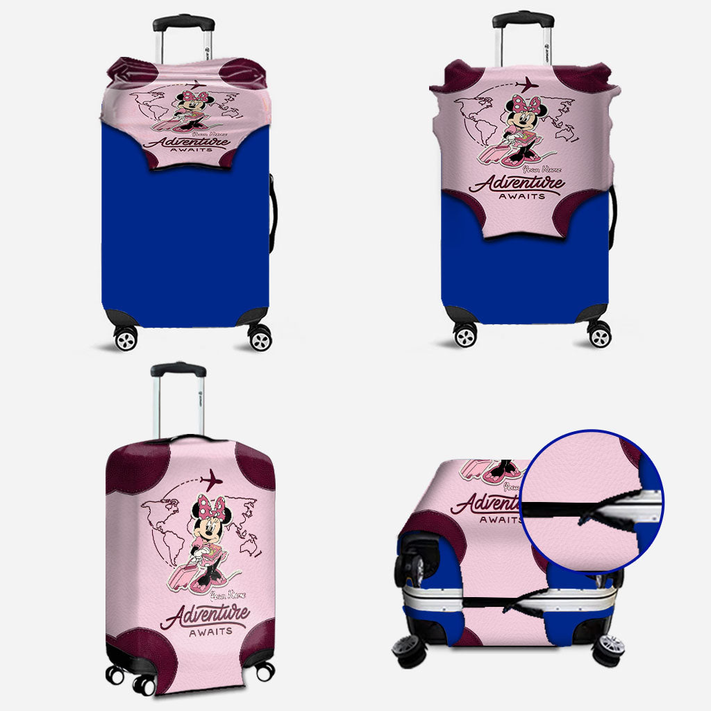 Personalized Minnie Mouse Luggage Cover Custom Name Travel Gift Luggage Cover GradoCreations