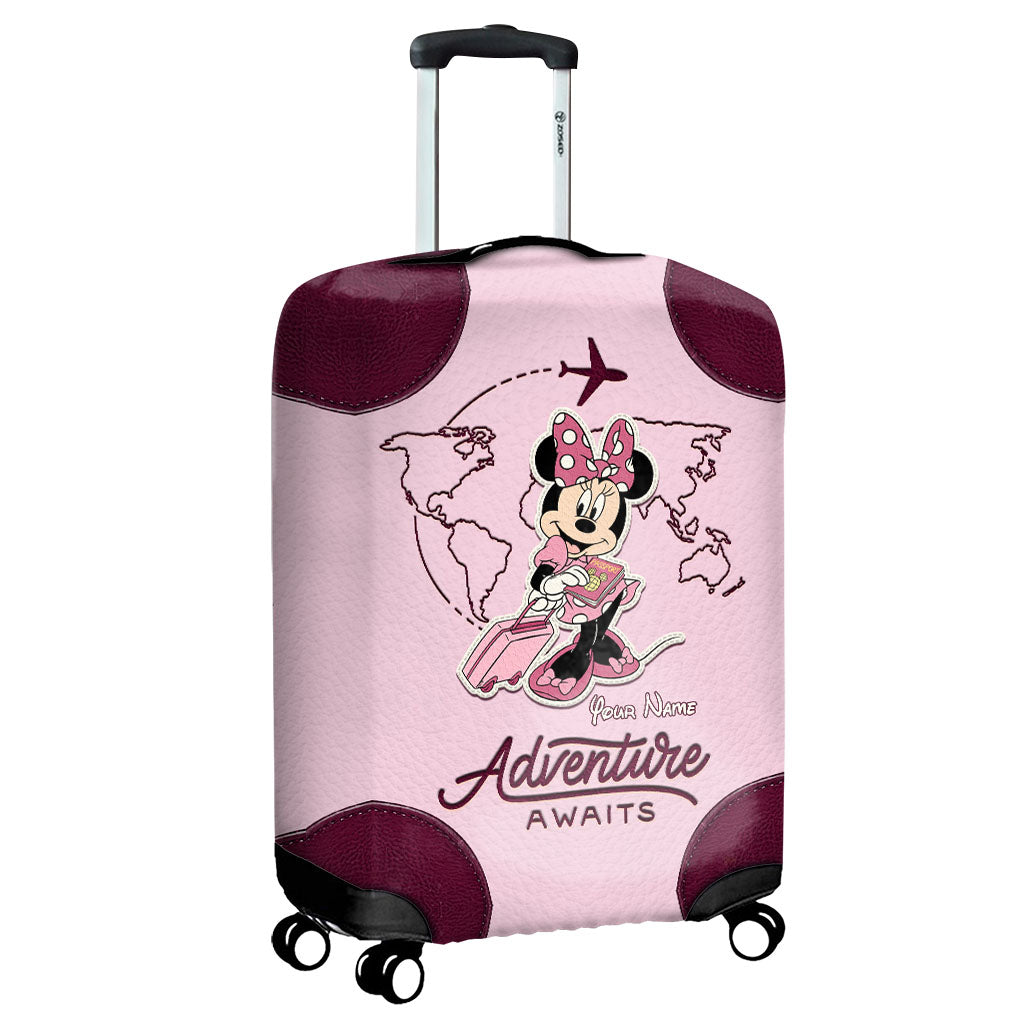 Personalized Minnie Mouse Luggage Cover Custom Name Travel Gift Luggage Cover GradoCreations