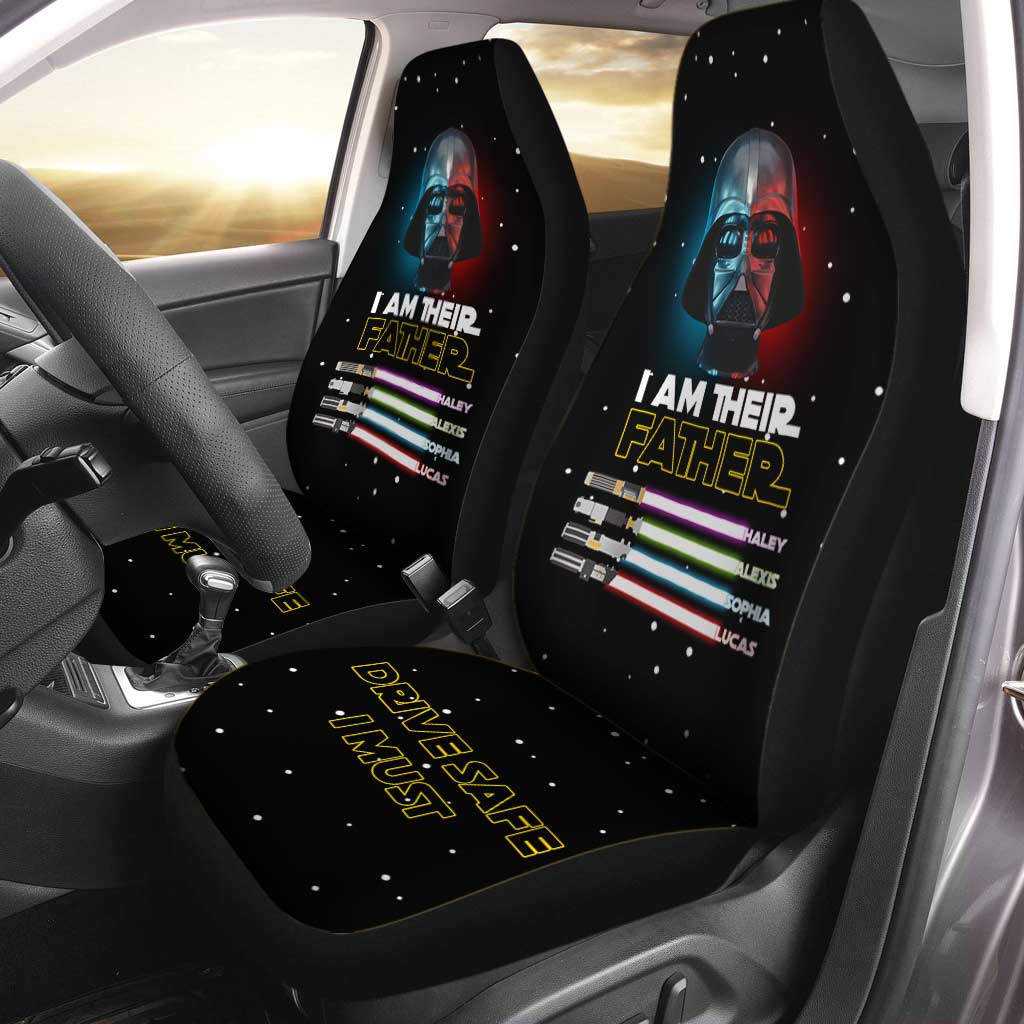 Personalized Father's Day Car Seat Covers Custom Name Gift Seat covers GradoCreations