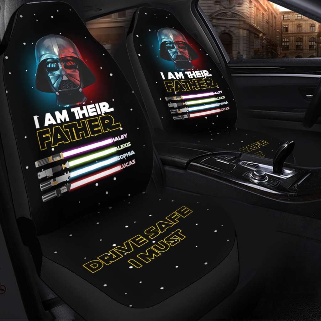 Personalized Father's Day Car Seat Covers Custom Name Gift Seat covers GradoCreations