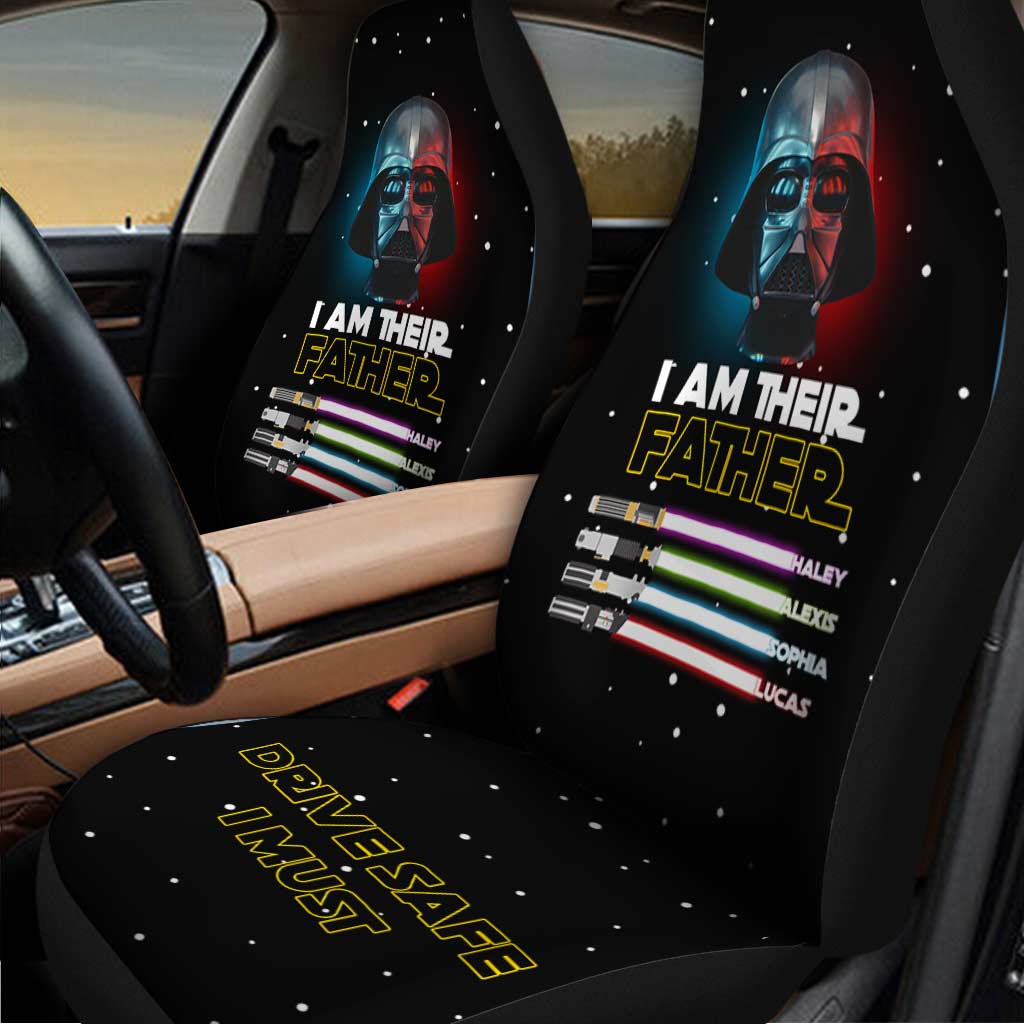 Personalized Father's Day Car Seat Covers Custom Name Gift Seat covers GradoCreations