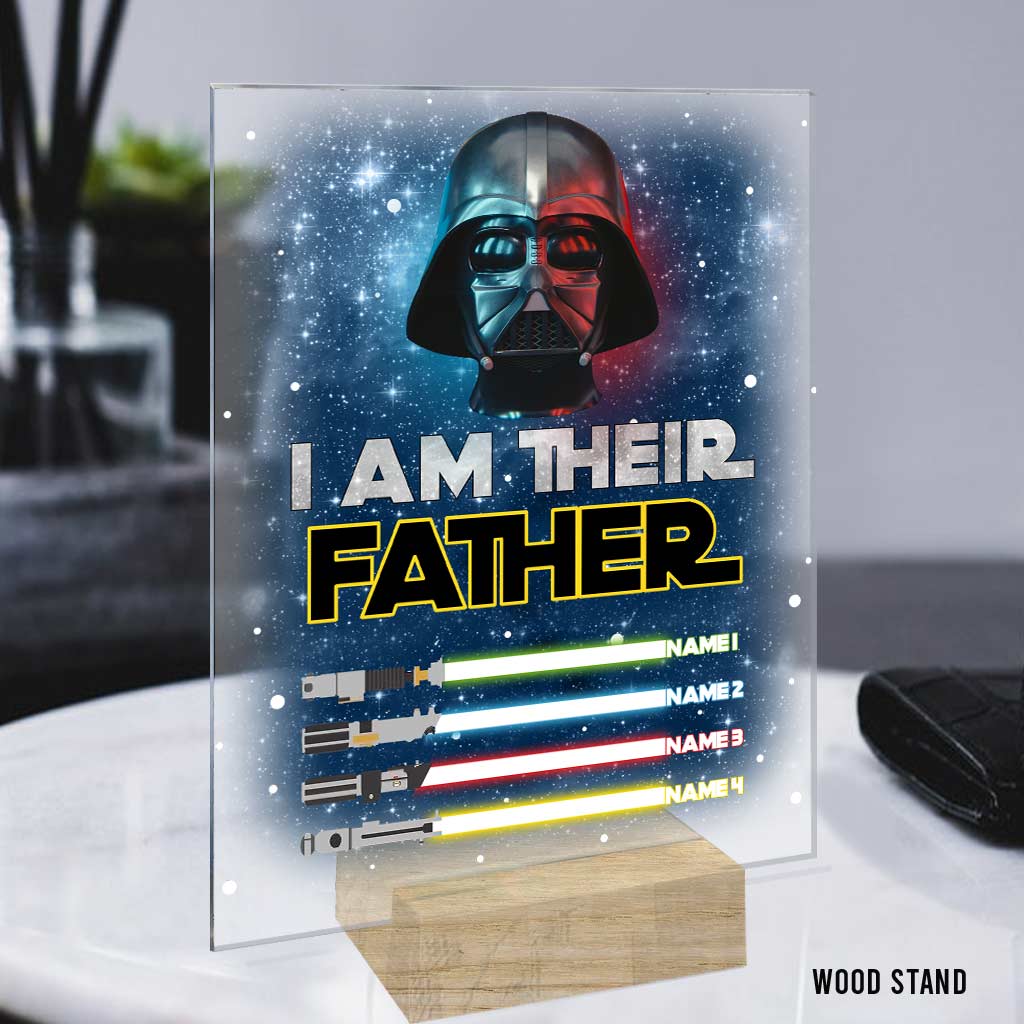 Personalized Father's Day Acrylic Plaque Custom Names Gift Transparent Acrylic Plaque GradoCreations