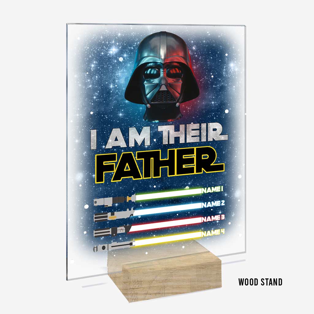 Personalized Father's Day Acrylic Plaque Custom Names Gift Transparent Acrylic Plaque GradoCreations