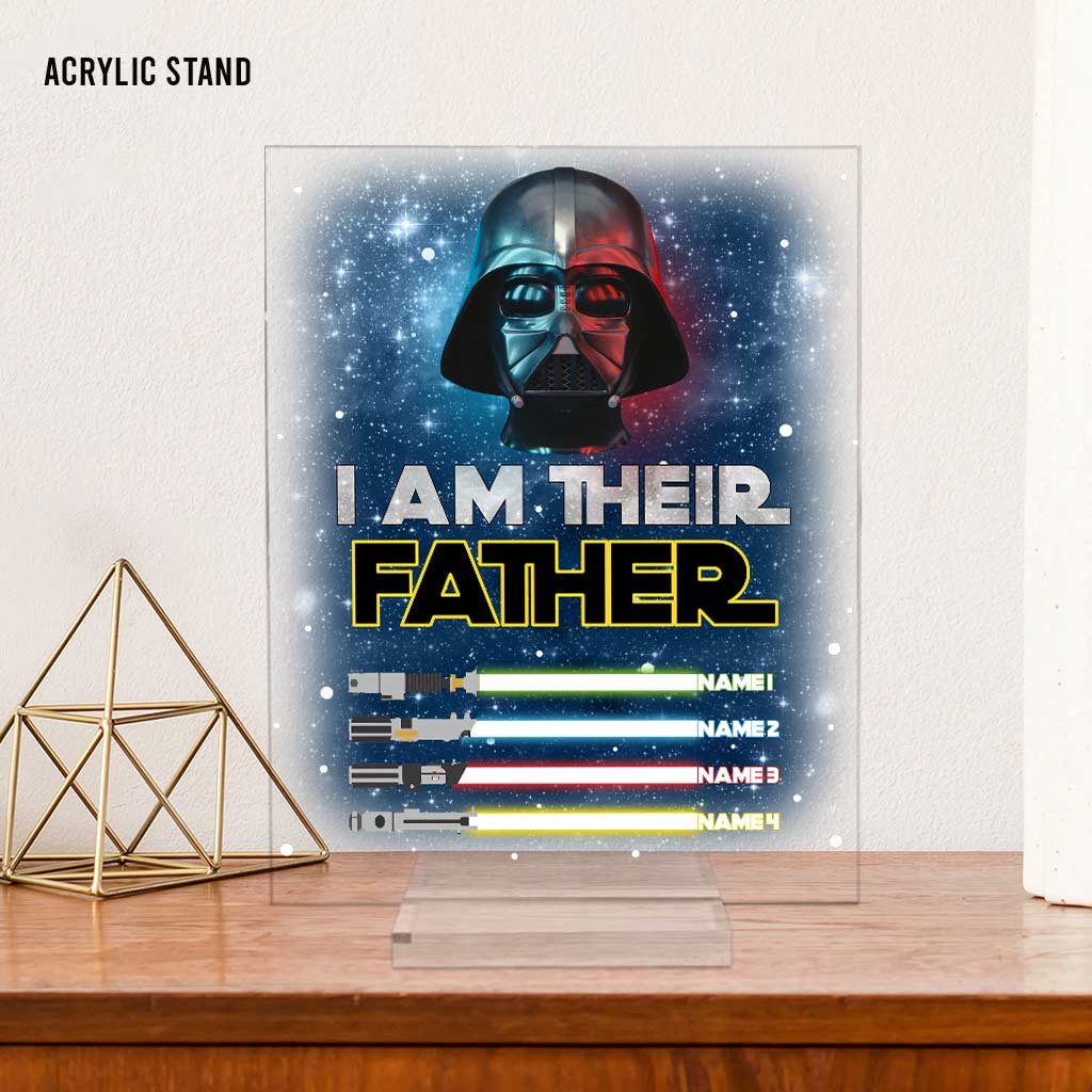 Personalized Father's Day Acrylic Plaque Custom Names Gift Transparent Acrylic Plaque GradoCreations