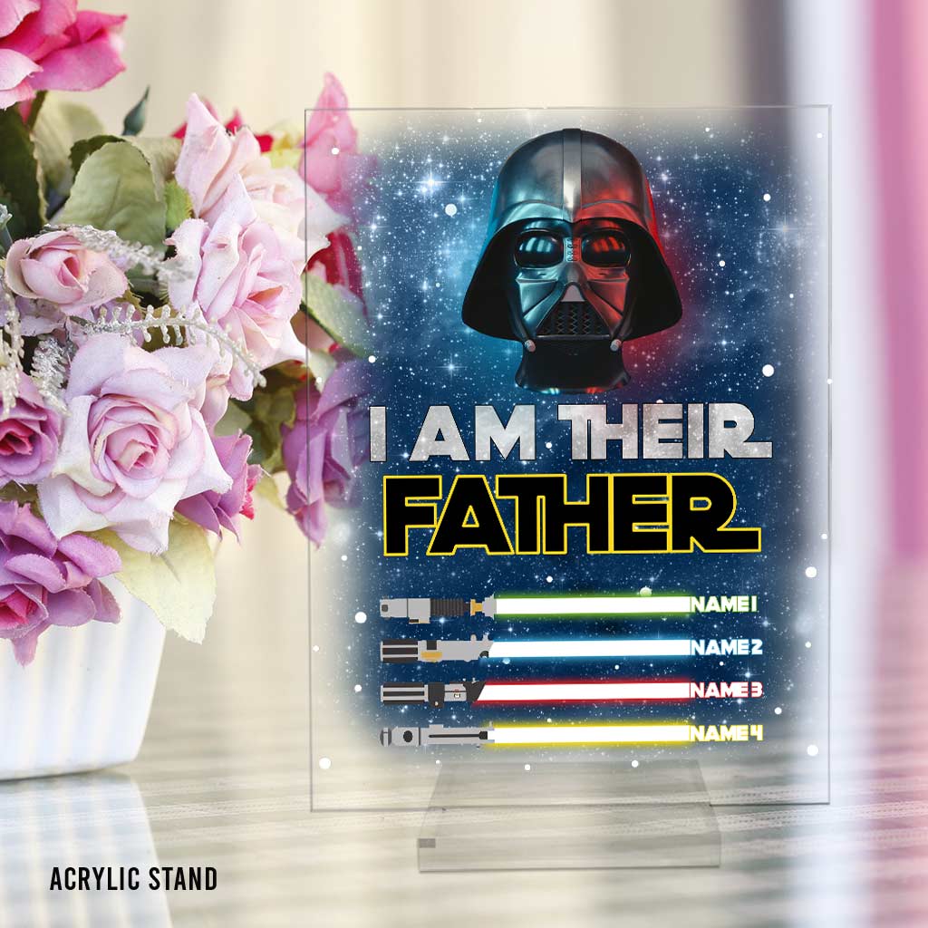 Personalized Father's Day Acrylic Plaque Custom Names Gift Transparent Acrylic Plaque GradoCreations