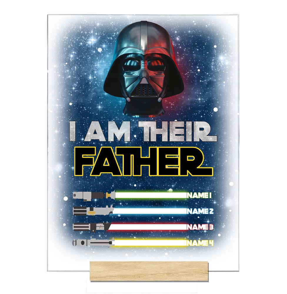 Personalized Father's Day Acrylic Plaque Custom Names Gift Transparent Acrylic Plaque GradoCreations
