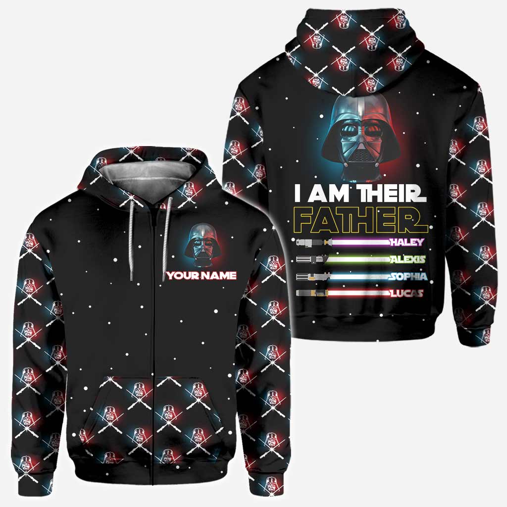 Personalized I Am Their Father Hoodie Custom Name Gift for Dad All Over Shirt GradoCreations