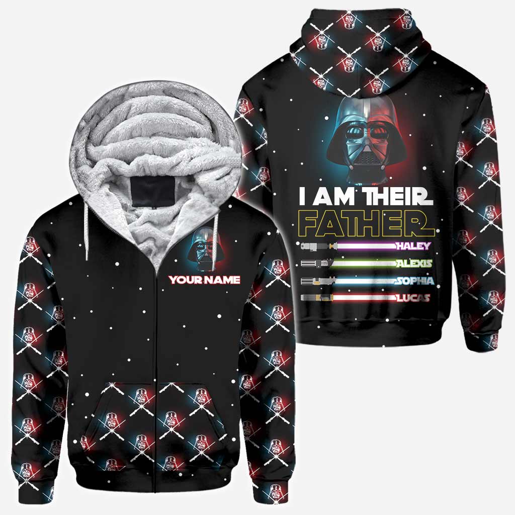 Personalized I Am Their Father Hoodie Custom Name Gift for Dad All Over Shirt GradoCreations