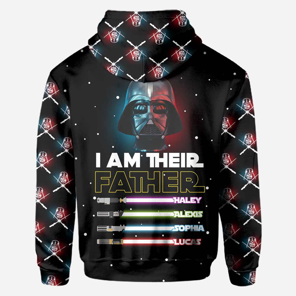 Personalized I Am Their Father Hoodie Custom Name Gift for Dad All Over Shirt GradoCreations