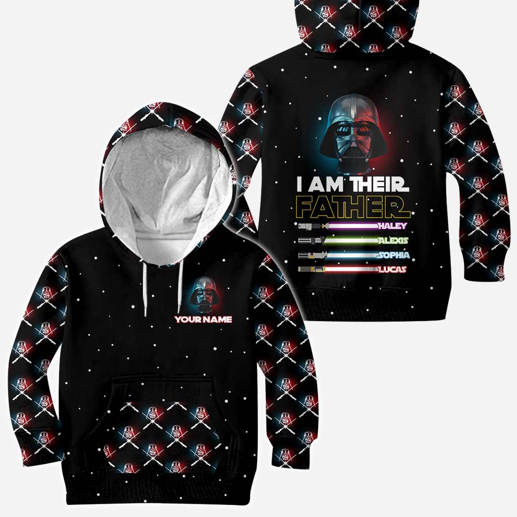Personalized I Am Their Father Hoodie Custom Name Gift for Dad All Over Shirt GradoCreations