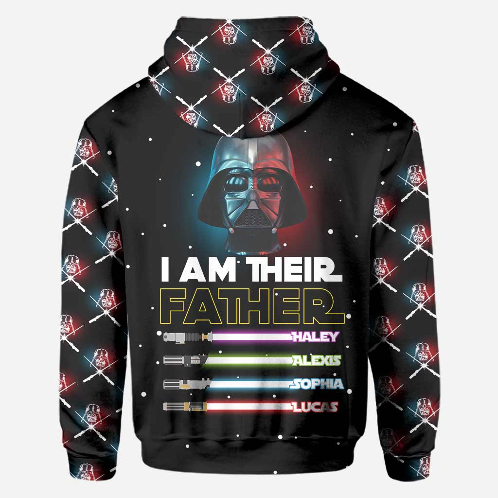 Personalized I Am Their Father Hoodie Custom Name Gift for Dad All Over Shirt GradoCreations