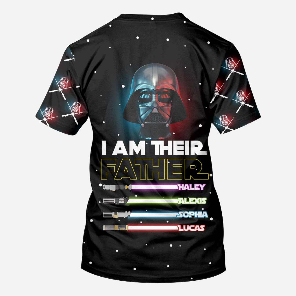 Personalized I Am Their Father Hoodie Custom Name Gift for Dad All Over Shirt GradoCreations