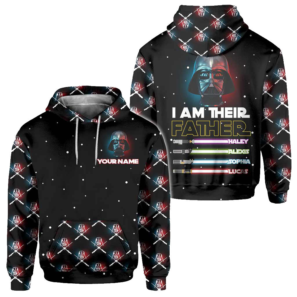 Personalized I Am Their Father Hoodie Custom Name Gift for Dad All Over Shirt GradoCreations