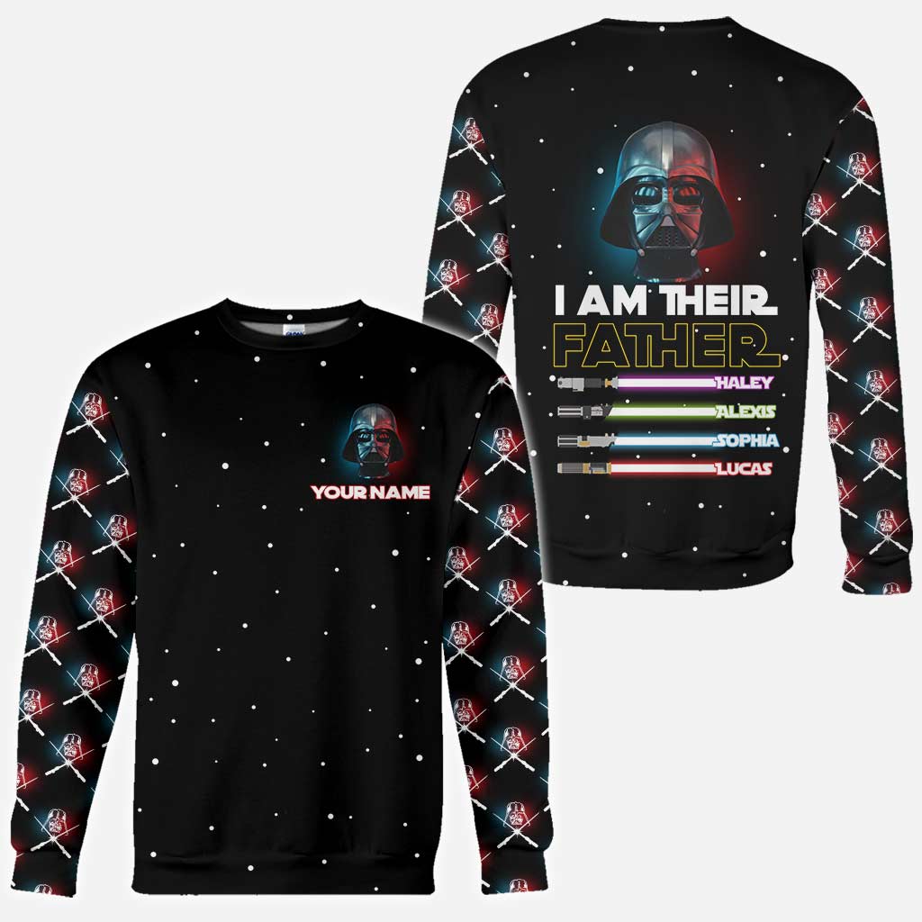 Personalized I Am Their Father Hoodie Custom Name Gift for Dad All Over Shirt GradoCreations