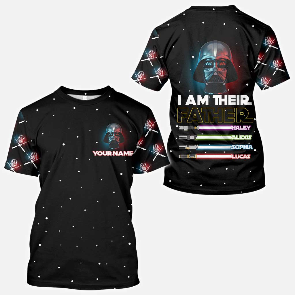 Personalized I Am Their Father Hoodie Custom Name Gift for Dad All Over Shirt GradoCreations