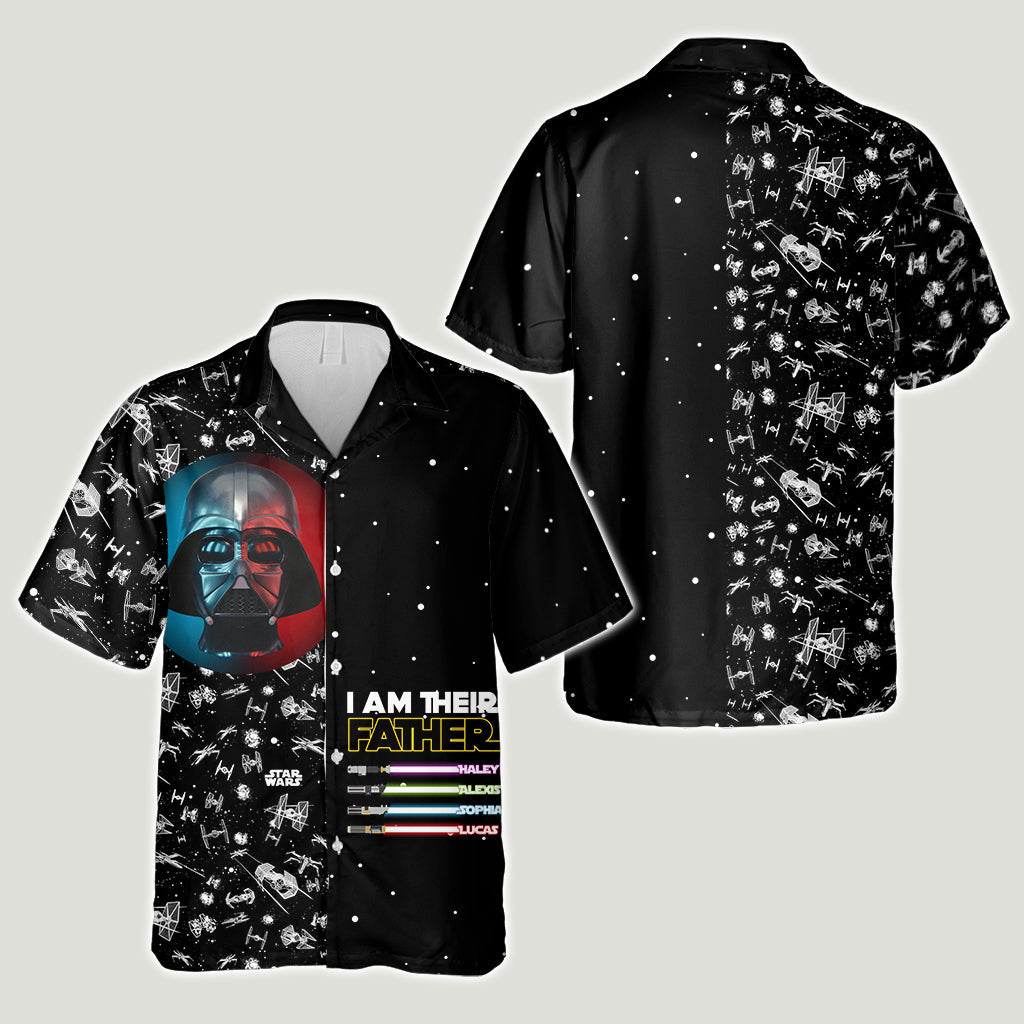 Personalized Star Wars Hawaiian Shirt Custom Names Gift for Dad Hawaiian Shirt GradoCreations