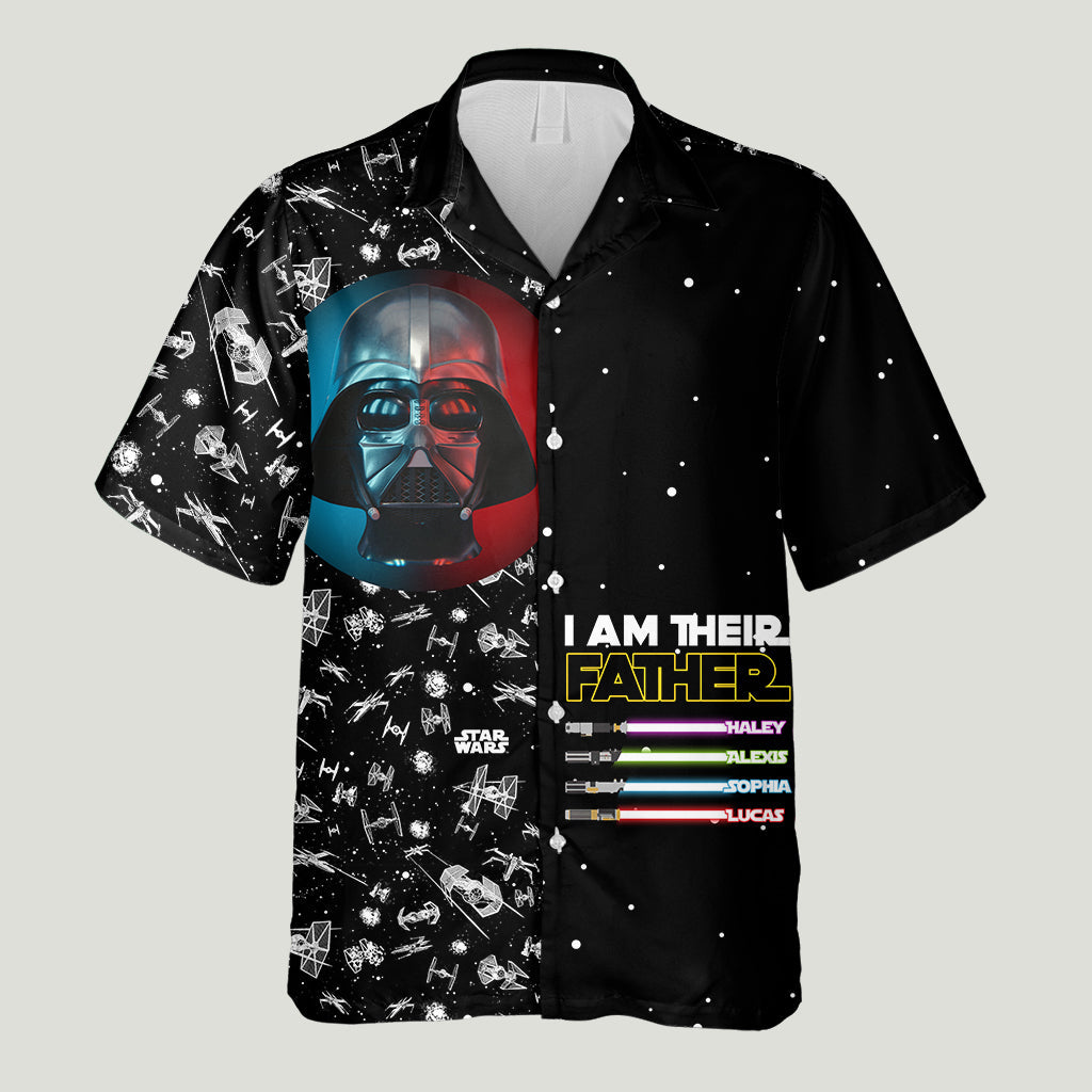 Personalized Star Wars Hawaiian Shirt Custom Names Gift for Dad Hawaiian Shirt GradoCreations