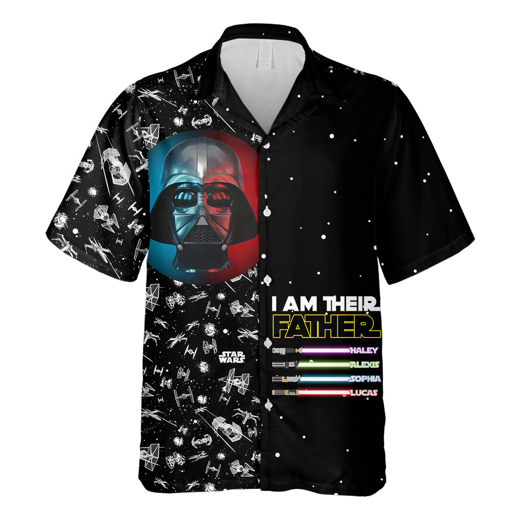Personalized Star Wars Hawaiian Shirt Custom Names Gift for Dad Hawaiian Shirt GradoCreations