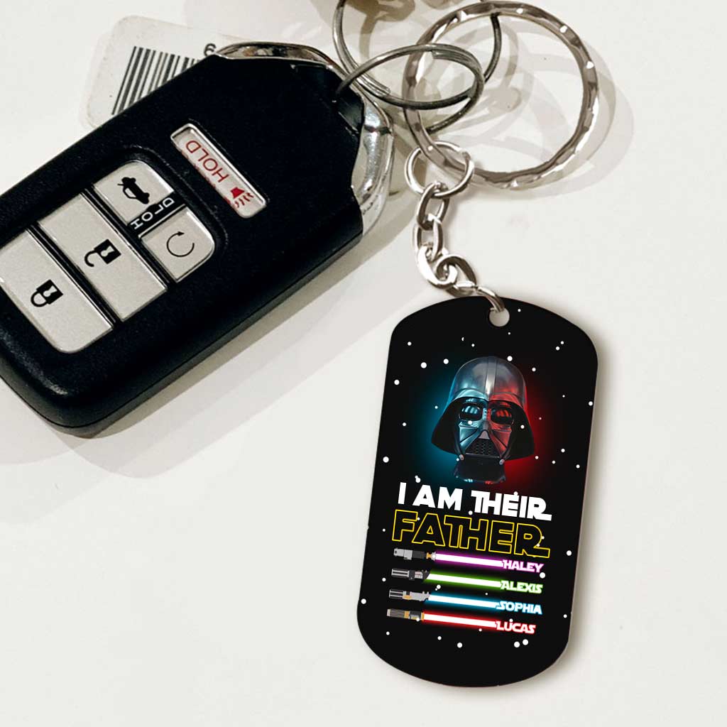 Personalized Stainless Steel Keychain for Dad Gift Idea Stainless Steel Keychain GradoCreations