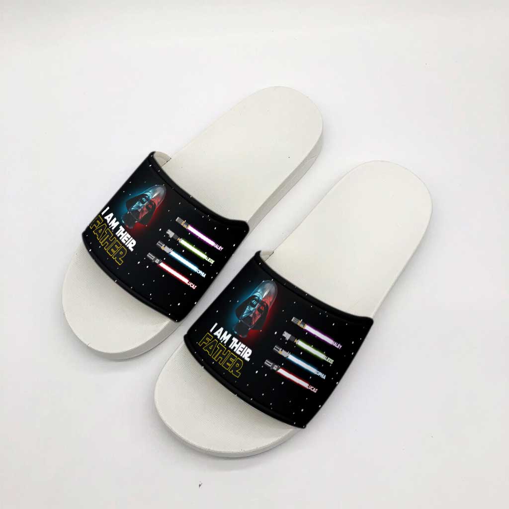 Personalized I Am Their Father Slide Sandals Gift for Dad Slide Sandals GradoCreations