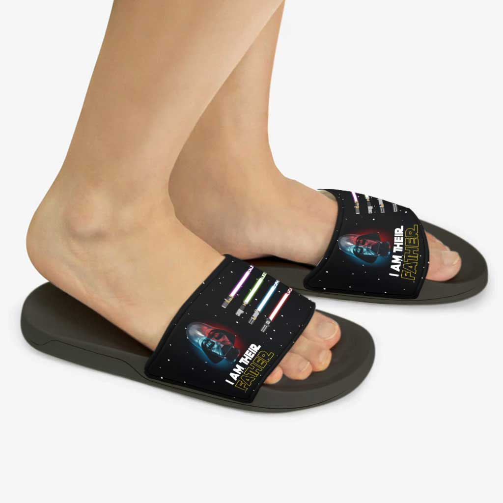 Personalized I Am Their Father Slide Sandals Gift for Dad Slide Sandals GradoCreations