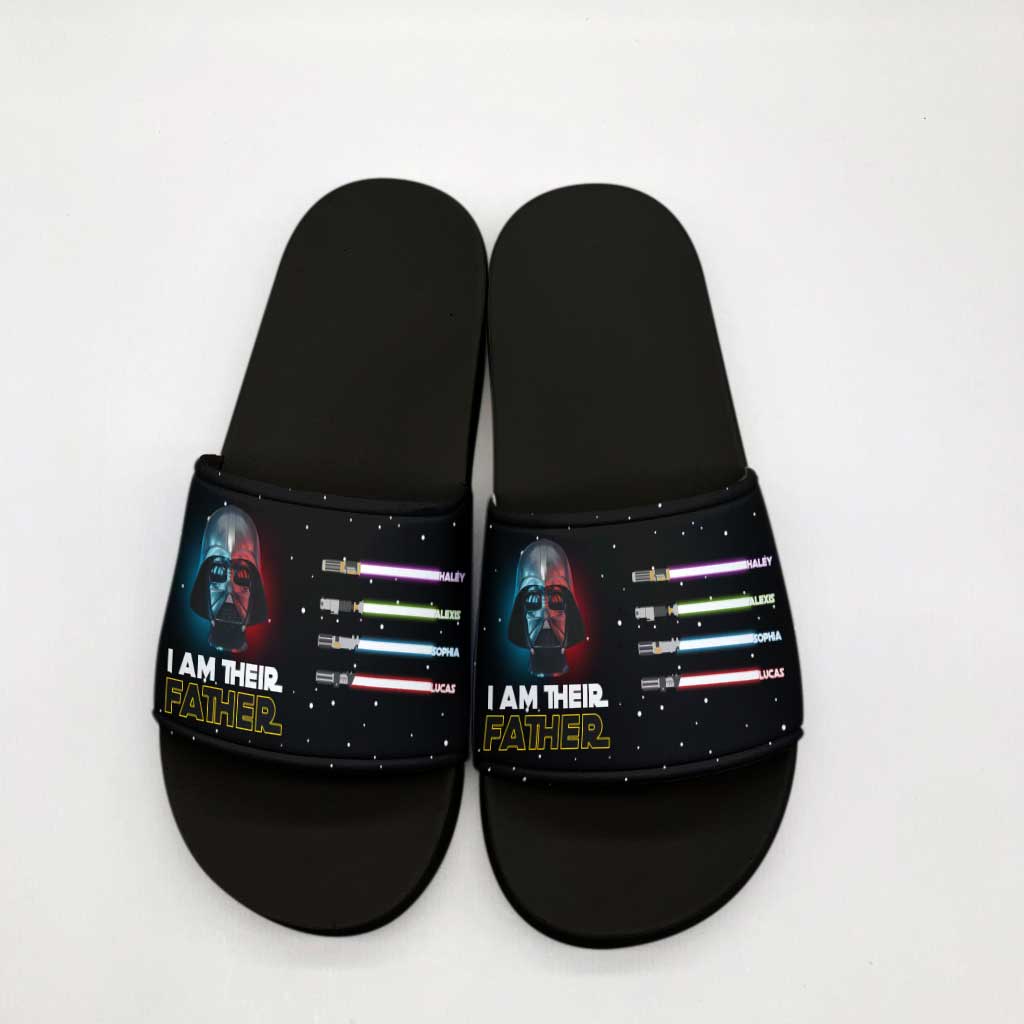 Personalized I Am Their Father Slide Sandals Gift for Dad Slide Sandals GradoCreations