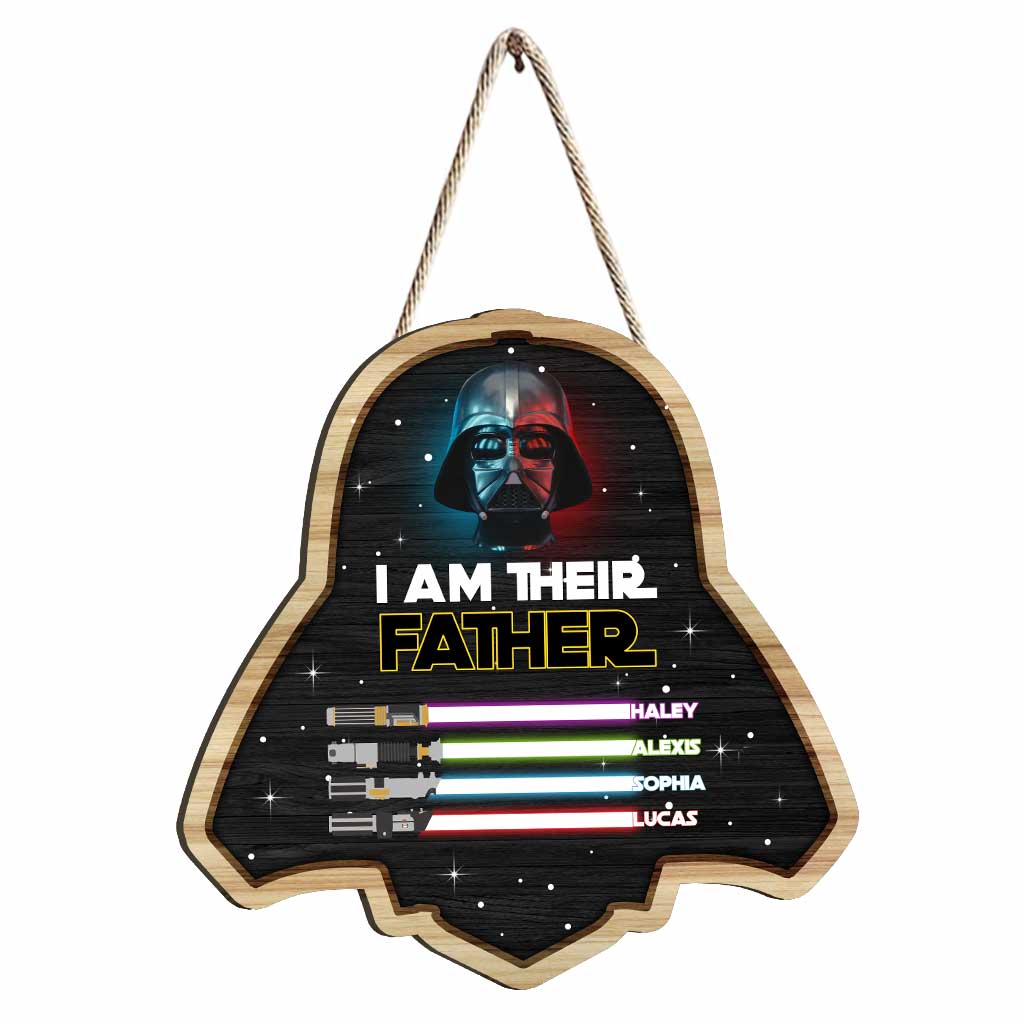 Personalized Star Wars Wood Sign Gift for Dad | Father's Day Decor Wood Sign GradoCreations