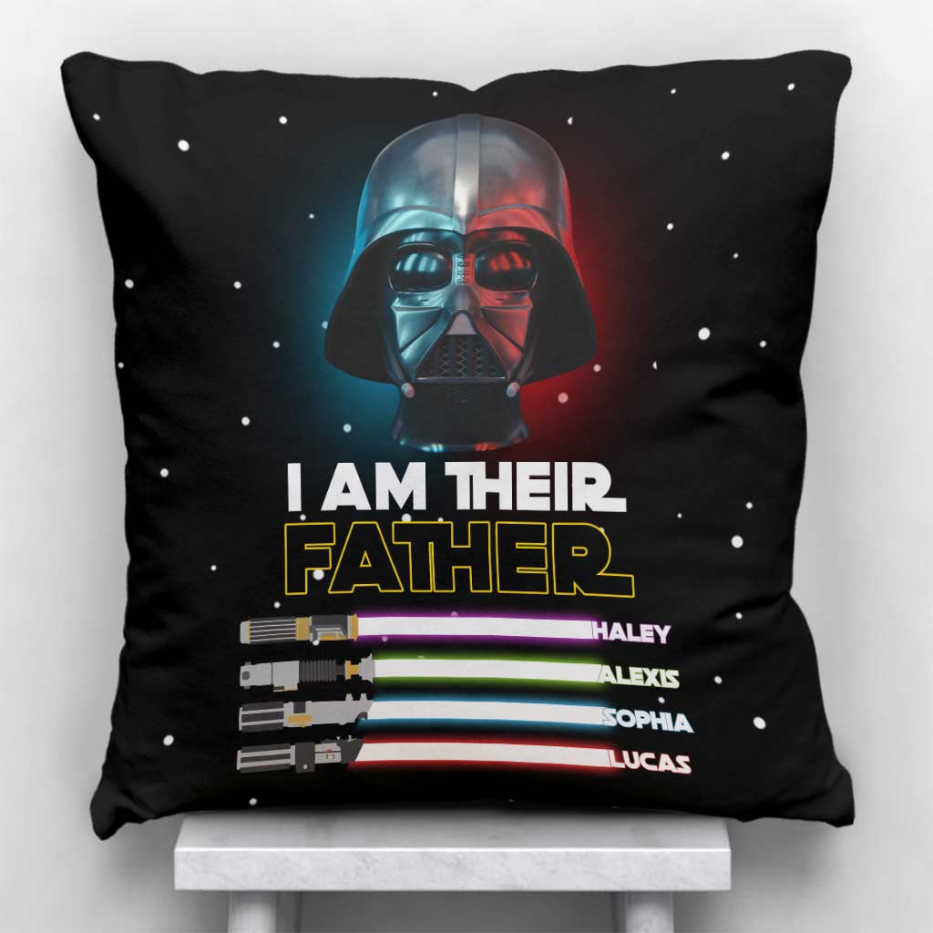 Personalized I Am Their Father Throw Pillow Gift for Dad Throw Pillow GradoCreations