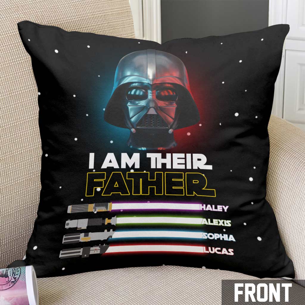 Personalized I Am Their Father Throw Pillow Gift for Dad Throw Pillow GradoCreations