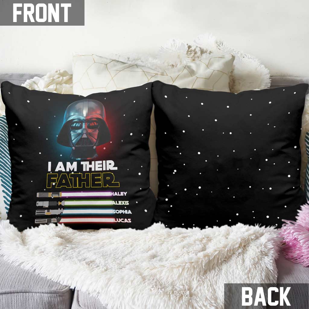 Personalized I Am Their Father Throw Pillow Gift for Dad Throw Pillow GradoCreations