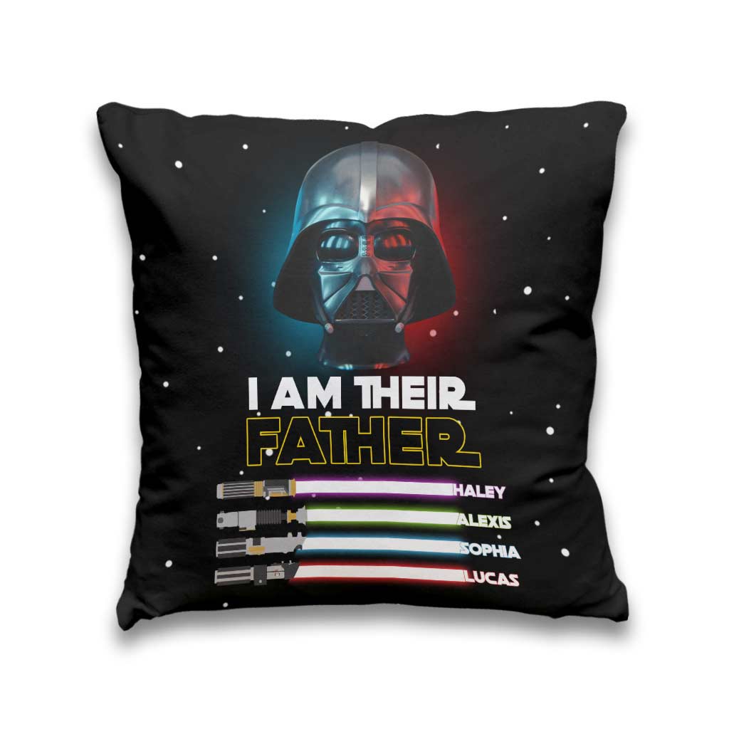 Personalized I Am Their Father Throw Pillow Gift for Dad Throw Pillow GradoCreations