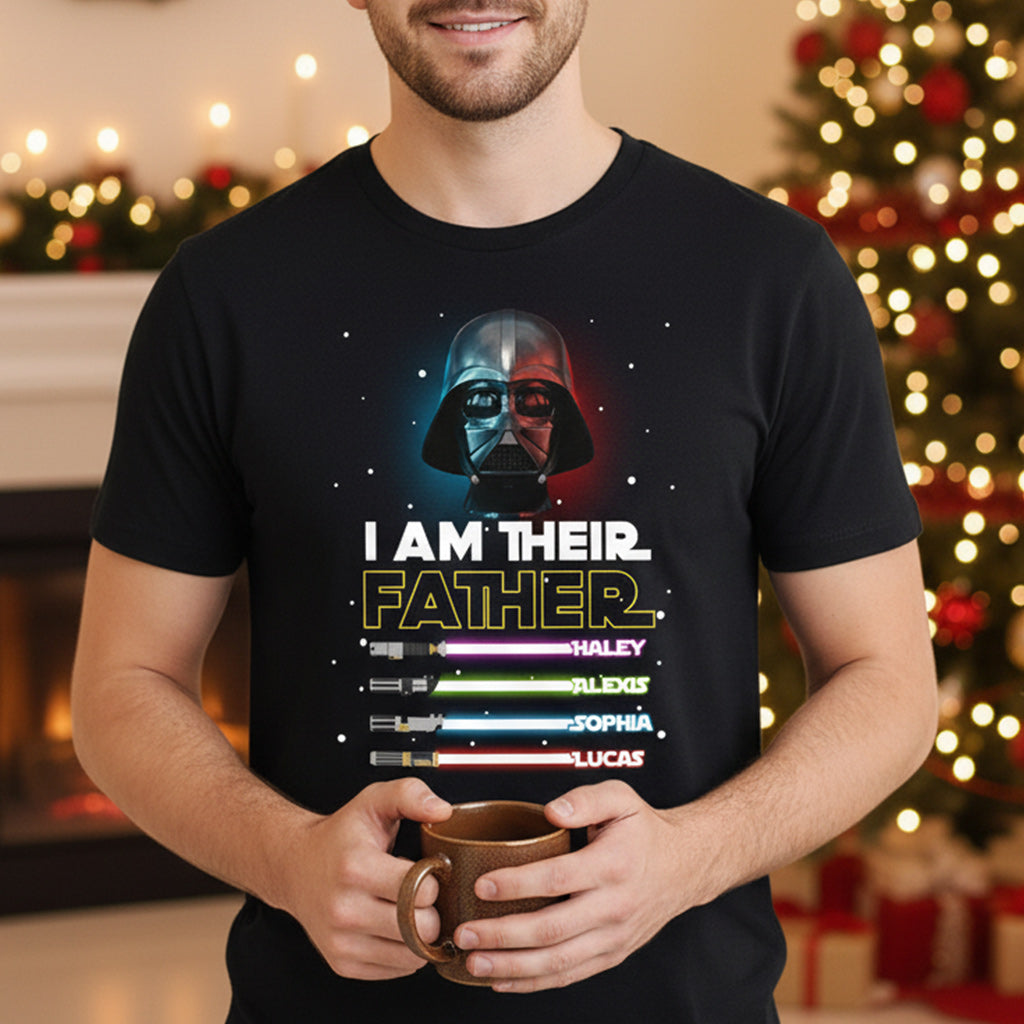 Personalized Star Wars T-Shirt & Hoodie for Dad - Custom Names Gift T-shirt & Hoodie GradoCreations
