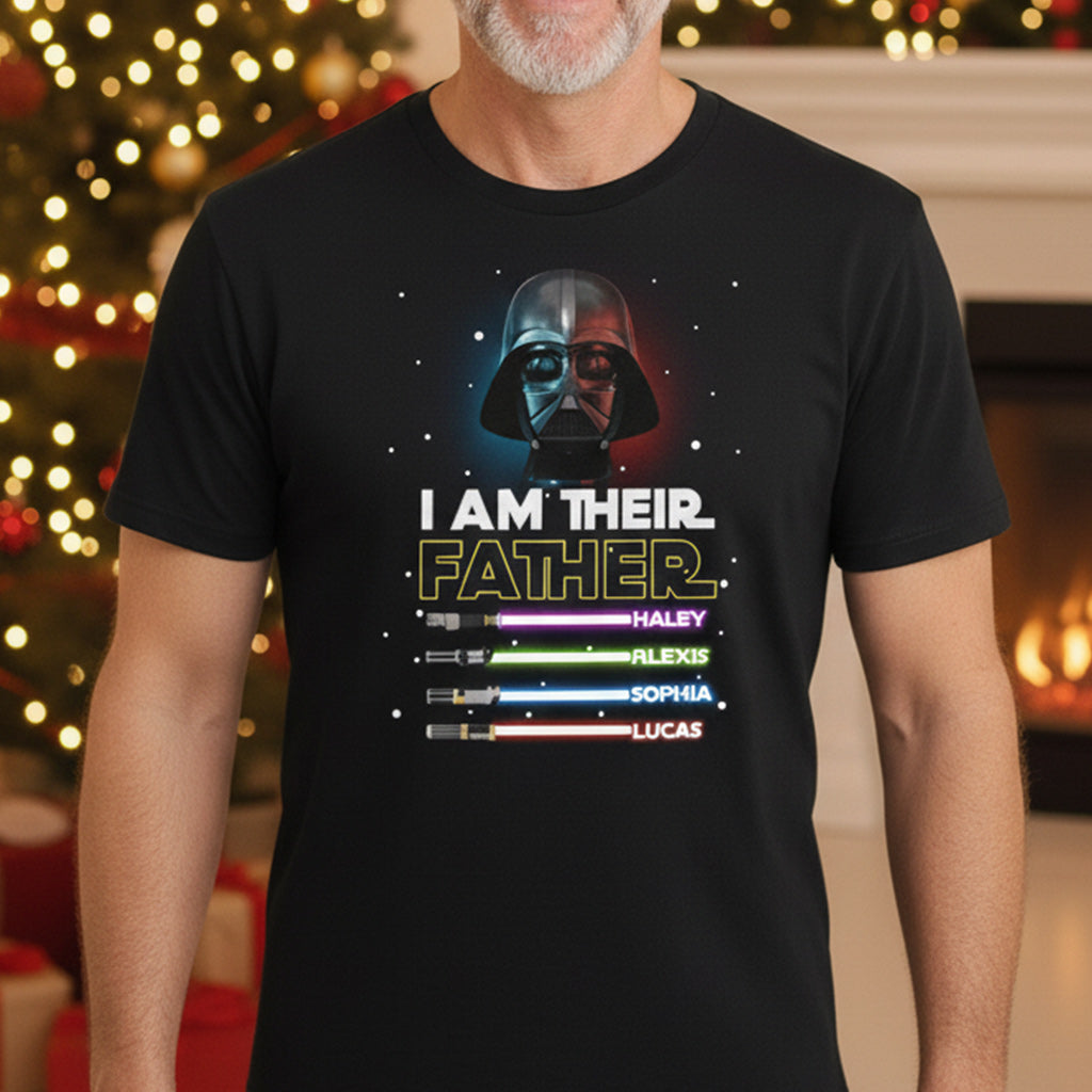 Personalized Star Wars T-Shirt & Hoodie for Dad - Custom Names Gift T-shirt & Hoodie GradoCreations