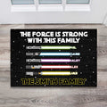 Personalized Star Wars Family Doormat Custom Name Gift for Home Doormat GradoCreations