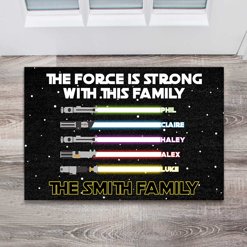 Personalized Star Wars Family Doormat Custom Name Gift for Home Doormat GradoCreations