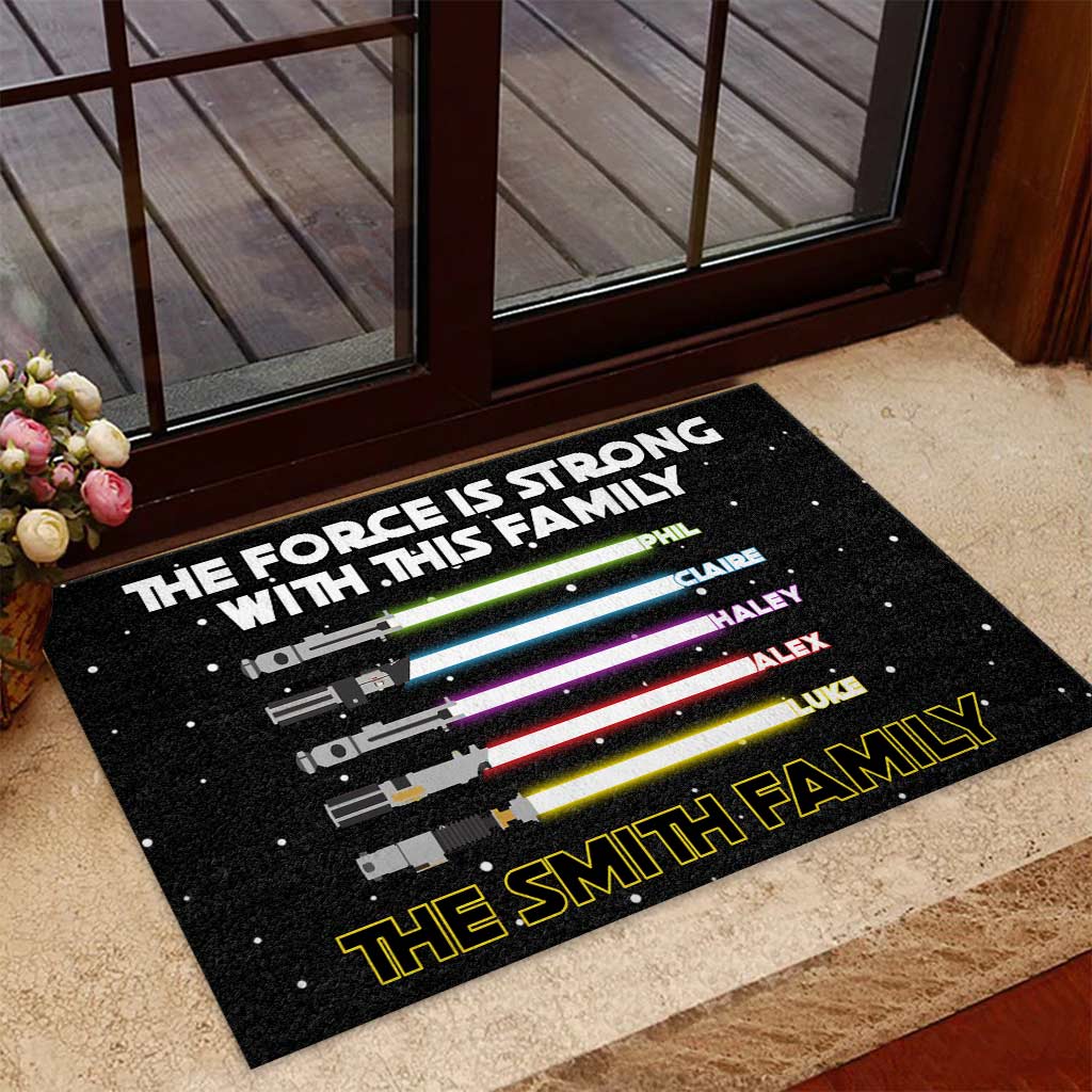 Personalized Star Wars Family Doormat Custom Name Gift for Home Doormat GradoCreations