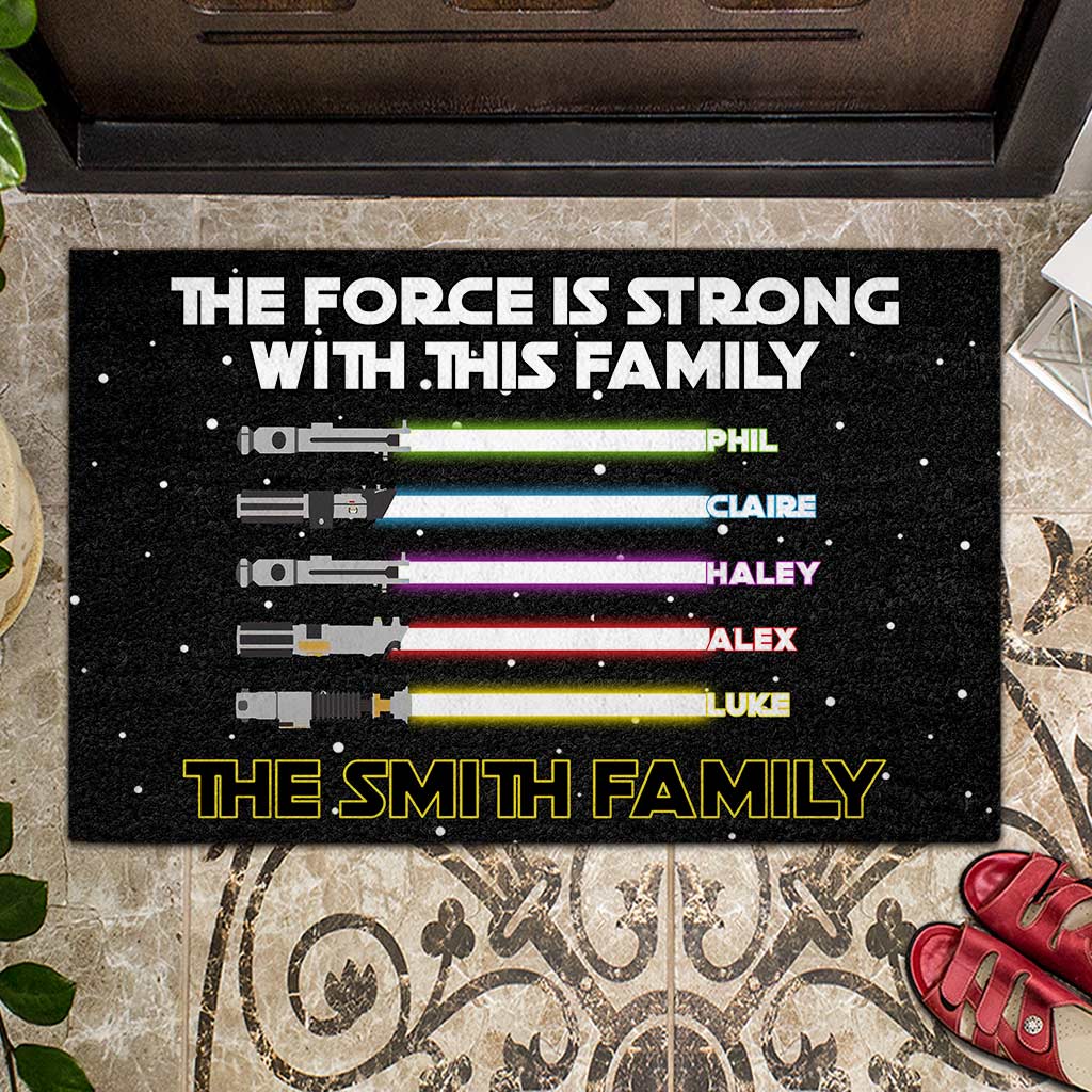 Personalized Star Wars Family Doormat Custom Name Gift for Home Doormat GradoCreations