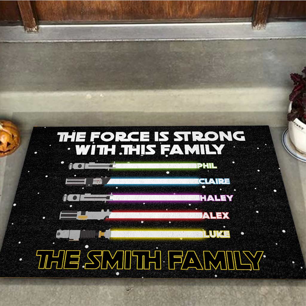 Personalized Star Wars Family Doormat Custom Name Gift for Home Doormat GradoCreations