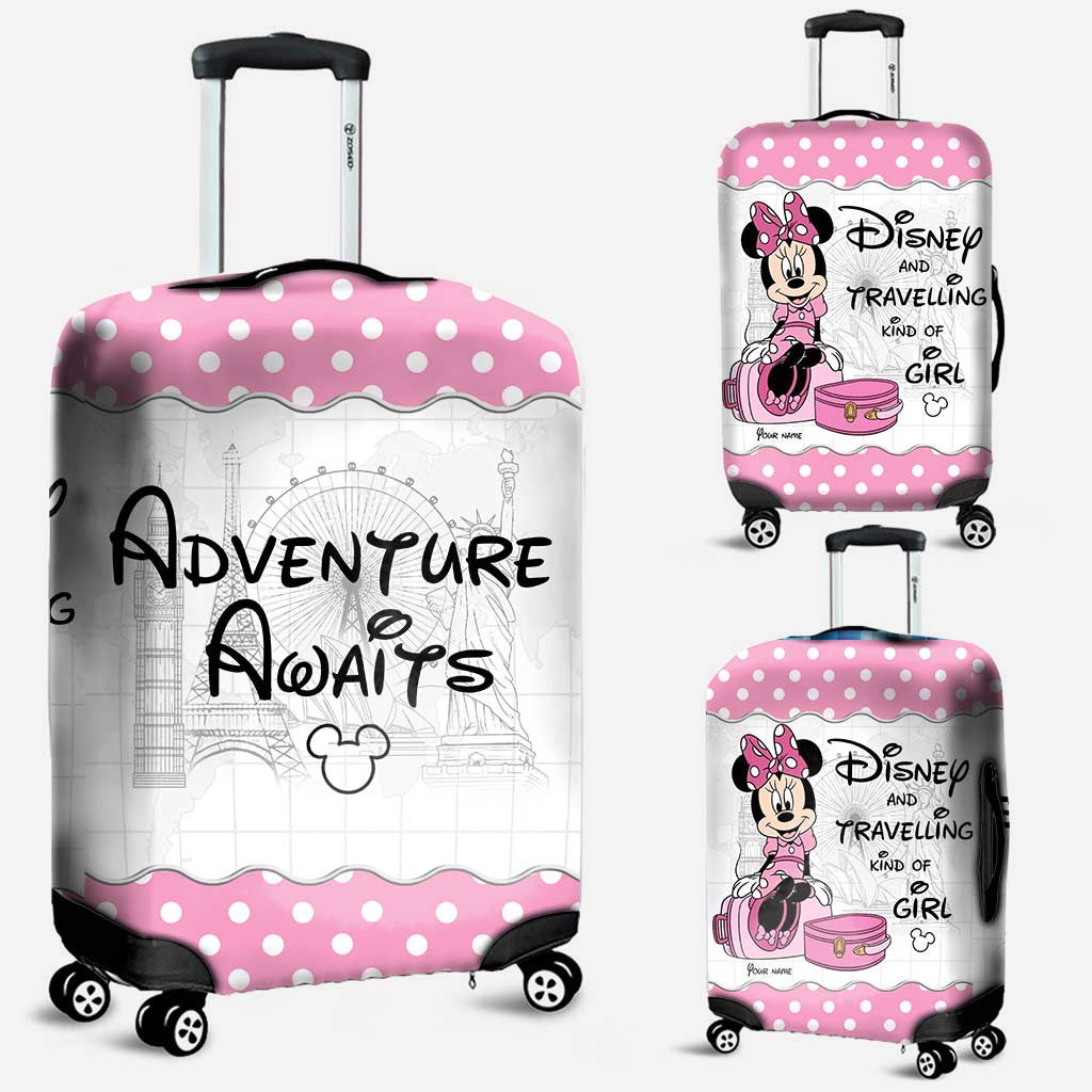 Personalized Luggage Cover for Disney Lovers - Custom Name Travel Gift Luggage Cover GradoCreations