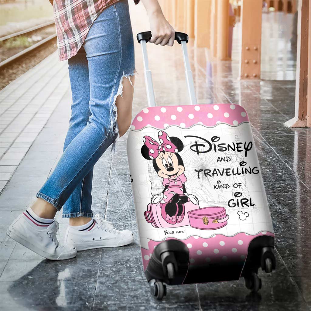 Personalized Luggage Cover for Disney Lovers - Custom Name Travel Gift Luggage Cover GradoCreations