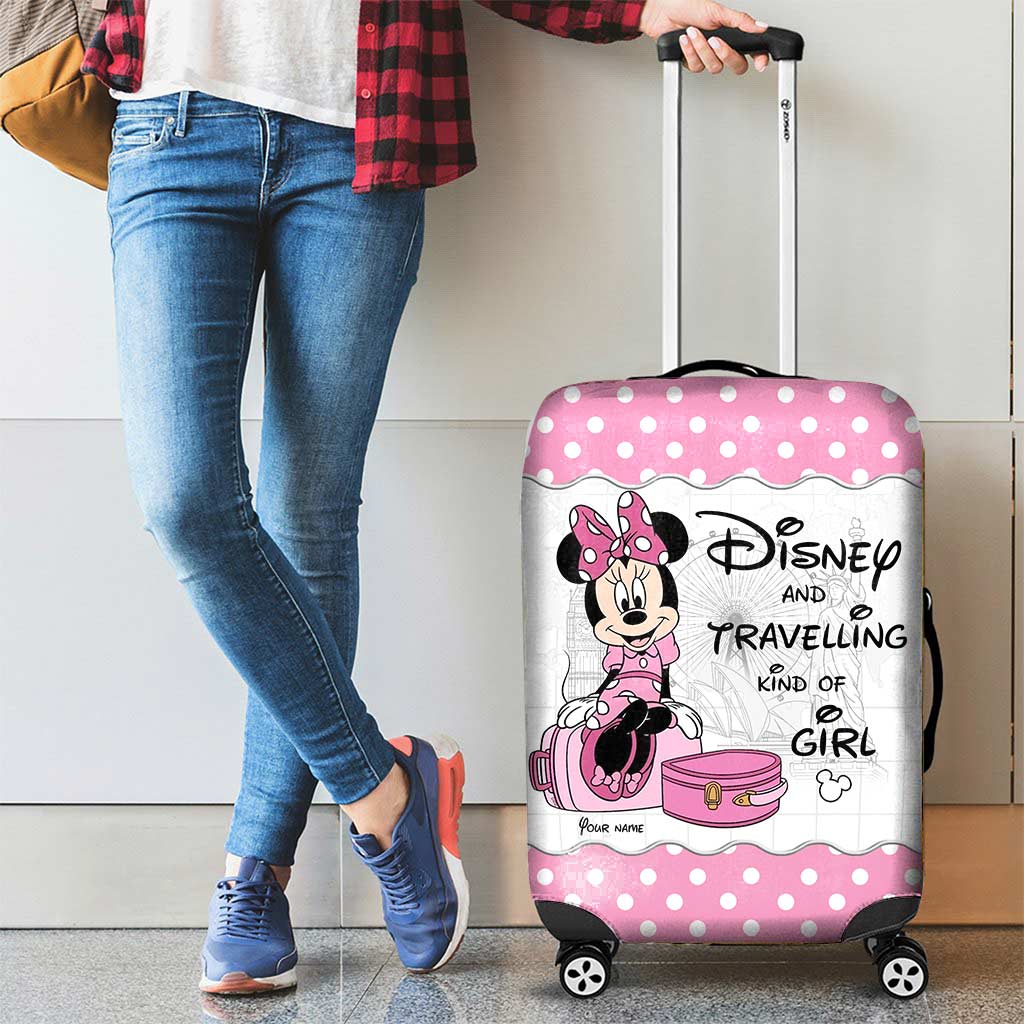 Personalized Luggage Cover for Disney Lovers - Custom Name Travel Gift Luggage Cover GradoCreations