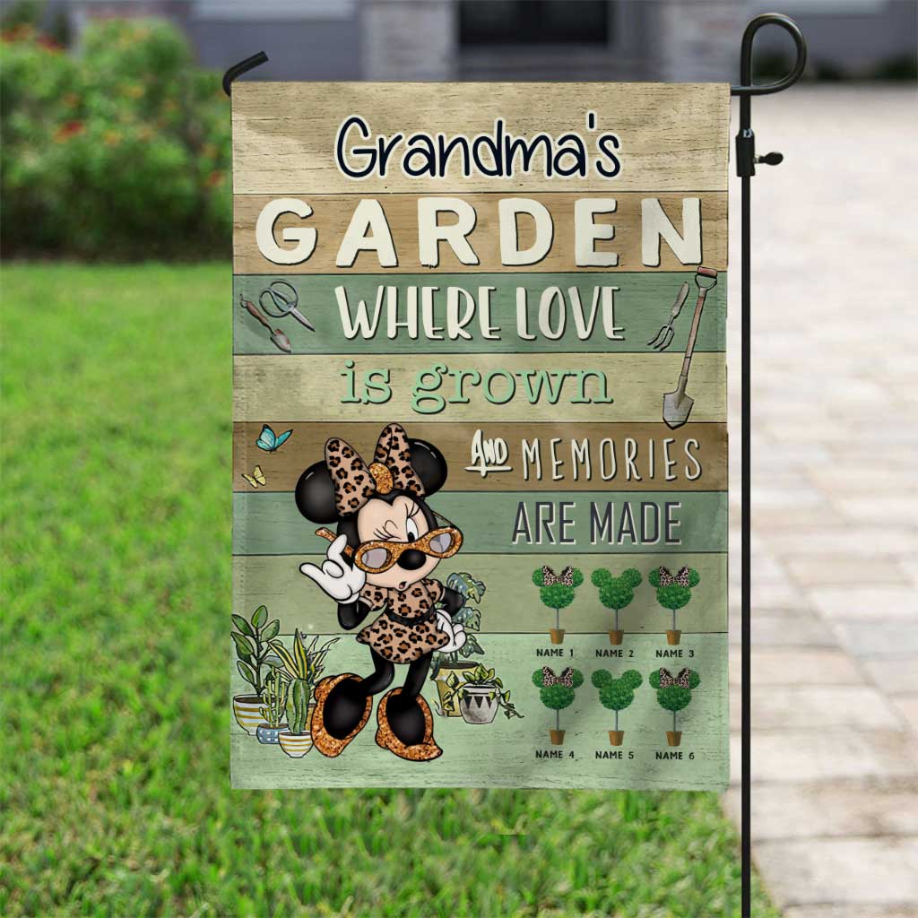 Personalized Grandma Garden Flag Custom Text Mother's Day Gift Garden Flag GradoCreations
